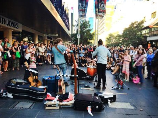 Back to their roots ... the Pierce Brothers still find time to do the occasional busking gig. Picture: Facebook