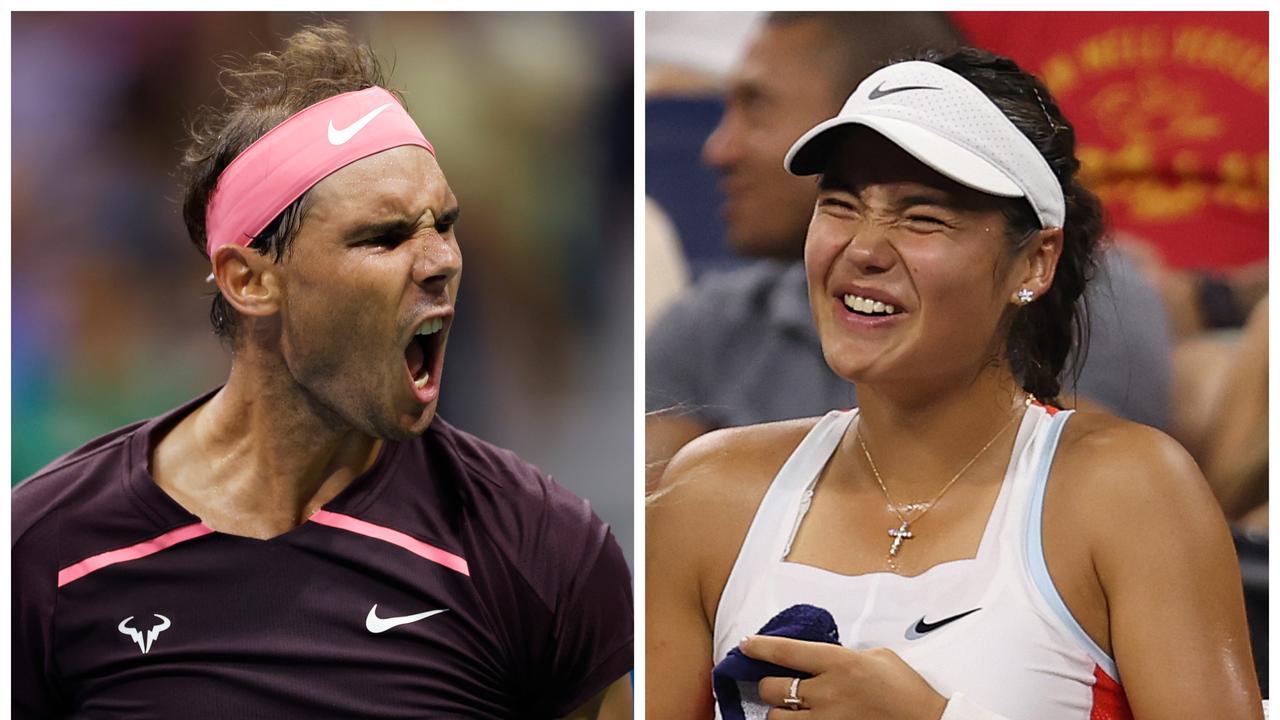 Rafael Nadal and Emma Raducanu.