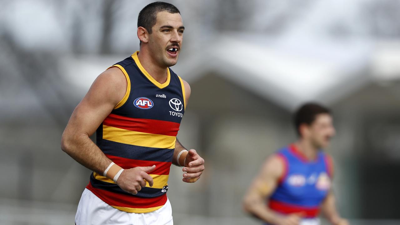 Taylor Walker is trying to mend bridges at the Crows. Picture: Dylan Burns/AFL Photos via Getty Images