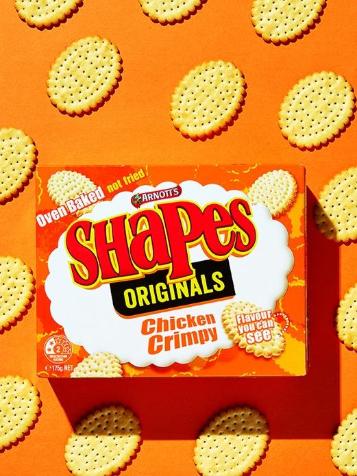 The results are in and Australia’s most popular Shapes flavour is Chicken Crimpy. Picture: Supplied