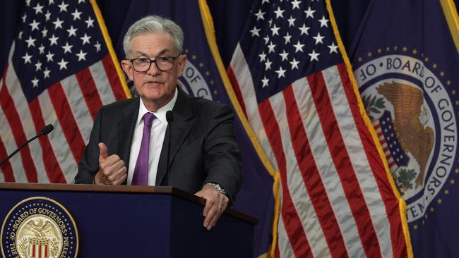 US Federal Reserve board chair Jerome Powell. Picture: Getty Images