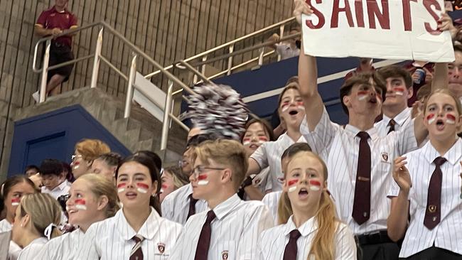 The St Peters Lutheran College cheer squad.