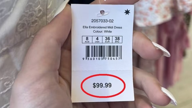 Cotton On is now selling dresses for $99. Picture: TikTok/MJ