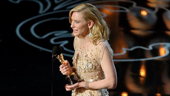 Golden girl Cate Blanchett gave a shout-out to the Sydney Theatre Company in her speech. 