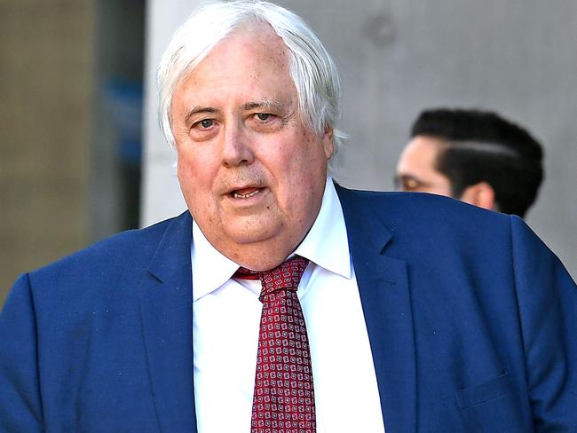 Clive Palmer leaves Supreme Court.Wednesday July 24, 2019. (AAP image, John Gass)