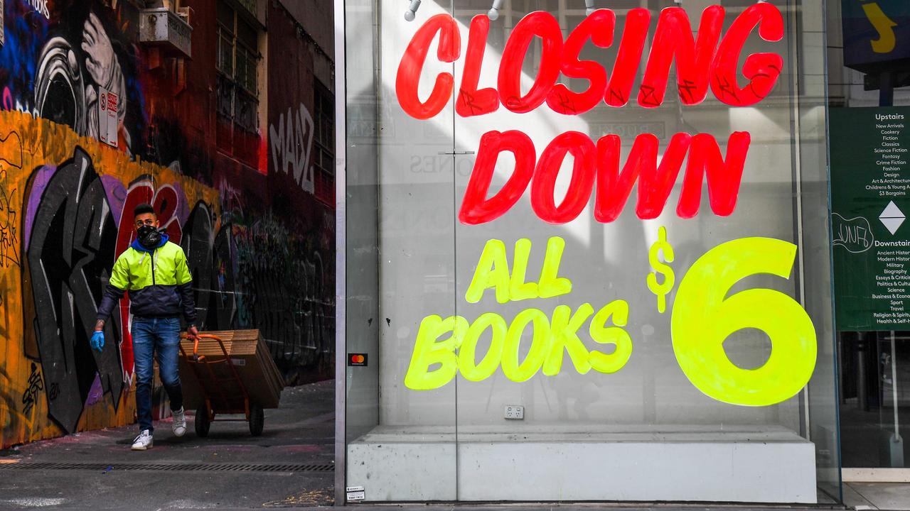 The majority of retail stores in Melbourne will shut down for six weeks. Picture: AFP