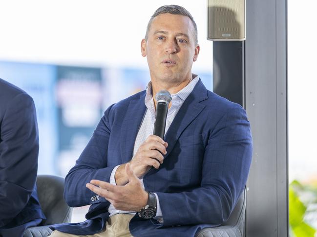 Tony Gollan at Brisbane Racing Club's Winter Carnival launch at Eagle Farm, Tuesday, April 23, 2024 - Picture: Richard Walker