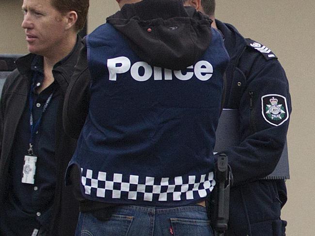 Terrorist raids Hallam, Police at 55 George Chudleigh Dr in Hallam. Picture: Sarah Matray