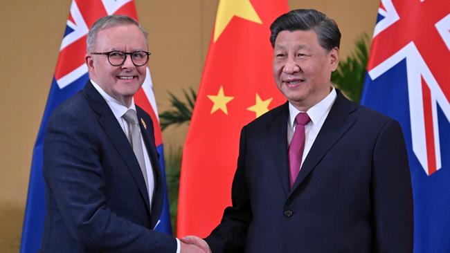 Anthony Albanese meets China’s President Xi Jinping in a bilateral meeting during the 2022 G20 summit in Nusa Dua.