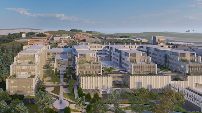 Artist impressions of the new Toowoomba Hospital at the site of the old Baillie Henderson Hospital. Photo: Supplied.