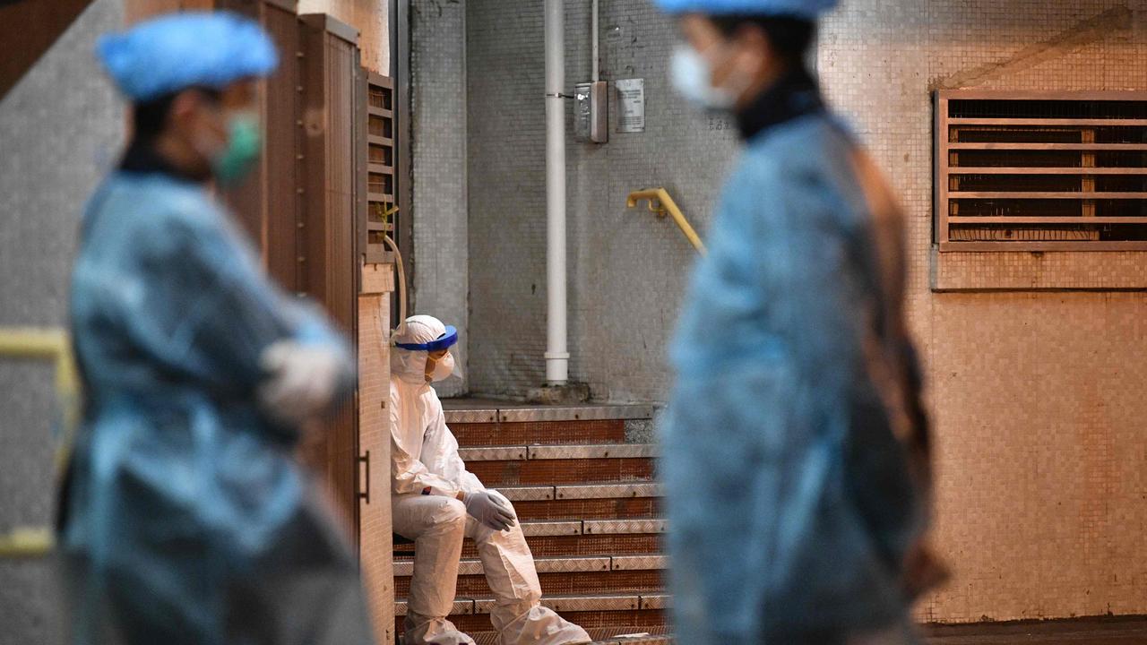 Four residents in two separate apartments contracted the virus. Picture: AFP/Anthony Wallace