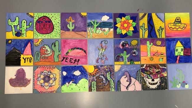 St Josephs Stage 3 students have been working on Mexican inspired tile art