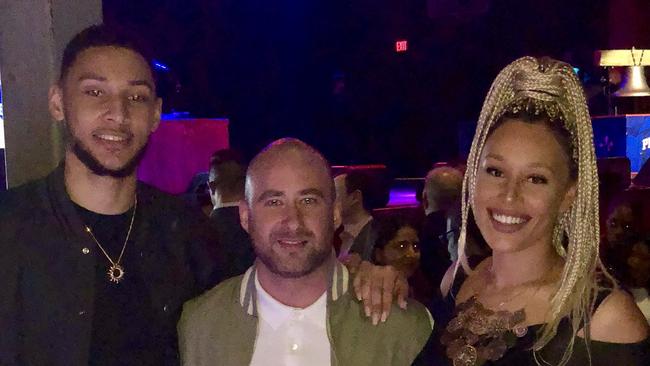 Ben Simmons, Sean Tribe and Olivia Simmons. Picture: Twitter