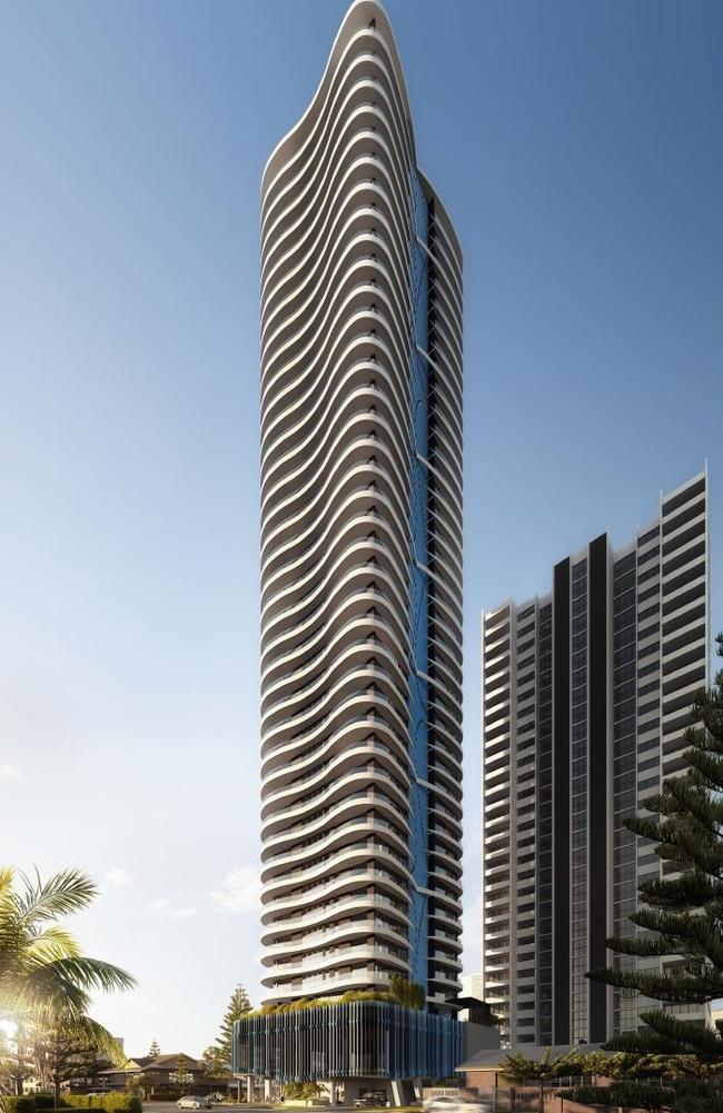 Artist impressions of the proposed Infinity tower, planned for a site in Broadbeach.