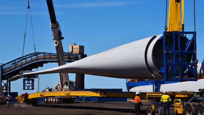 A turbine blade spanning 68.5m – currently the longest in Australia. Pic: Supplied