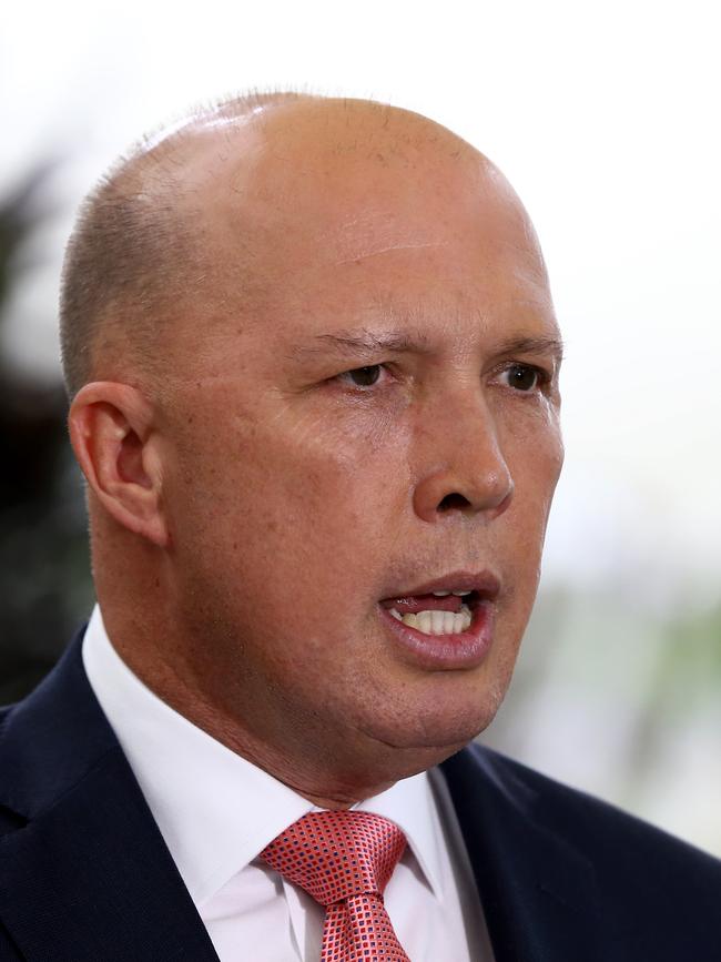 Minister for Home Affairs Peter Dutton said that Lee Barnett posed an unacceptable risk to the Australian community. Picture: (AAPImage/David Clark