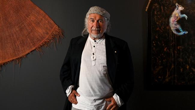 Exhibition curator Djon Mundine. Picture: AAP