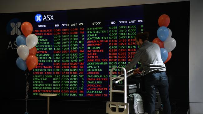 The S&amp;P/ASX 200 closed at a new daily record on Friday. Picture: Joel Carrett