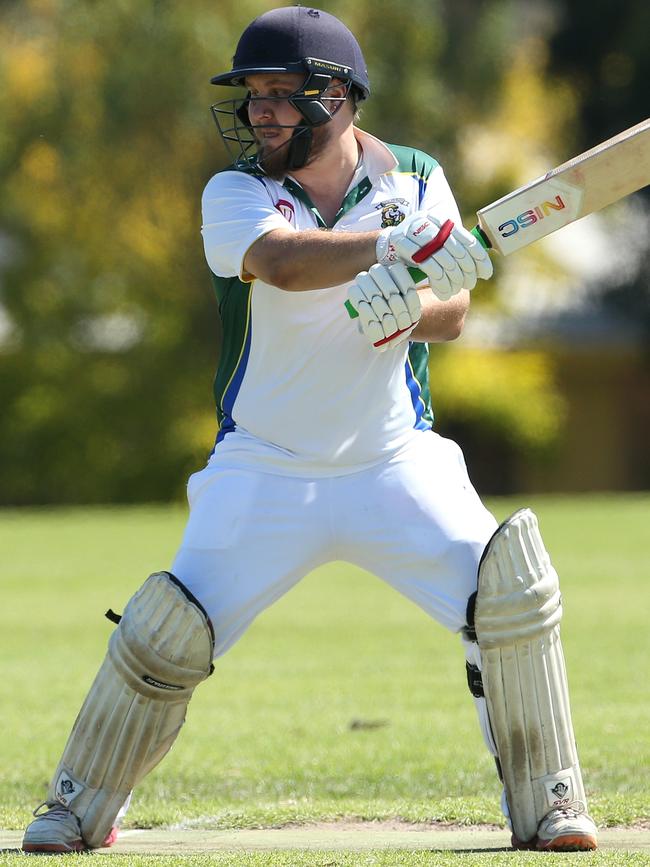 Jarrod Milczak batting for Buckley Park. Picture: Hamish Blair