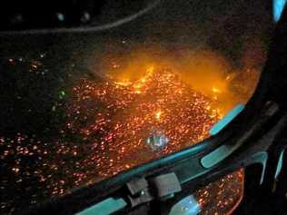 Spectacular images of bushfire near New Italy taken from Westpac Rescue Chopper