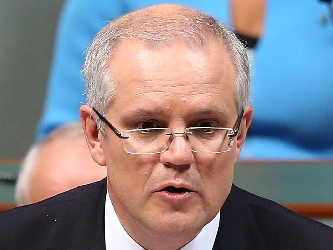 Treasurer Scott Morrison Delivering the 2017 Budget in the House of Representatives Chamber, in Parliament House, Canberra. Picture Kym Smith