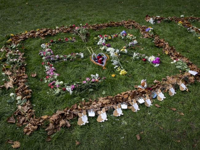 A floral tribute at Green Park. Picture: Ella Pellegrini.