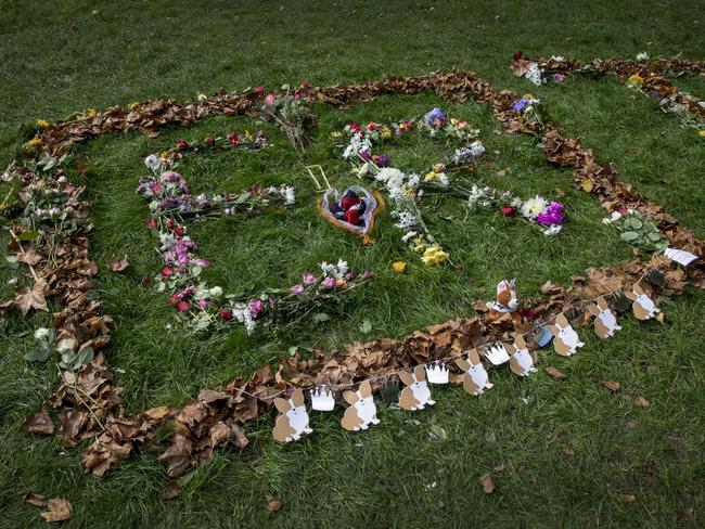 A floral tribute at Green Park. Picture: Ella Pellegrini.