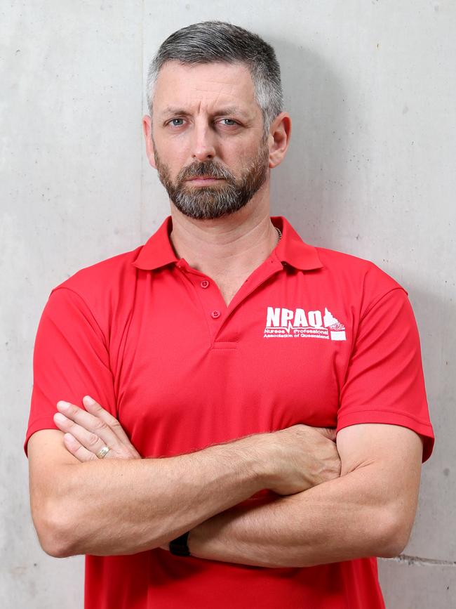 Nurses Professional Association of Queensland president Phill Tsingos. Picture: Steve Pohlner