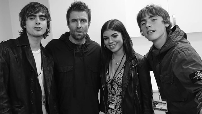 Lennon Gallagher, Liam Gallagher, Molly Moorish and Gene Gallagher in 2019. Picture: Instagram