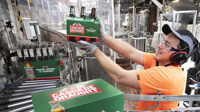 Cascade Brewery plant manager Jesse Cartwright. Picture: Chris Kidd