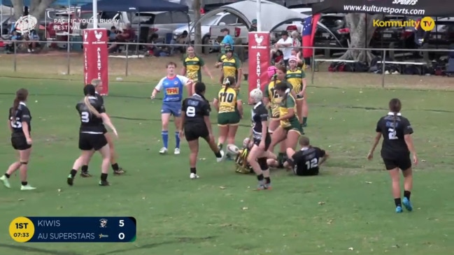 Replay: Qld Kiwis v AU Superstars (U16 Girls) - Pacific Youth Rugby Festival Day 1