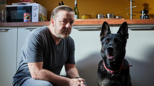 Tony says it’s his dog’s need to be fed that keeps him alive but maybe there’s a little more to it. Picture: Netflix