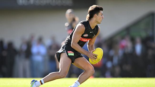 Nick Daicos impressed in Collingwood’s trial game. Picture: Getty Images