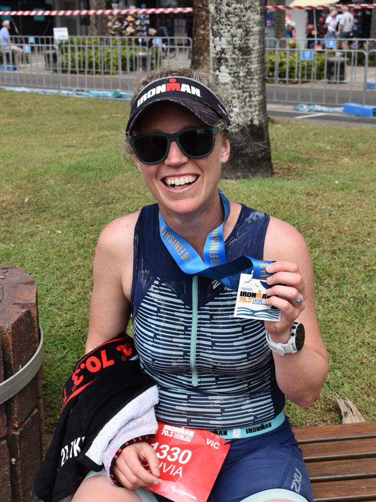 Liv Morgan at the Sunshine Coast Ironman 70.3 at Mooloolaba 2022.