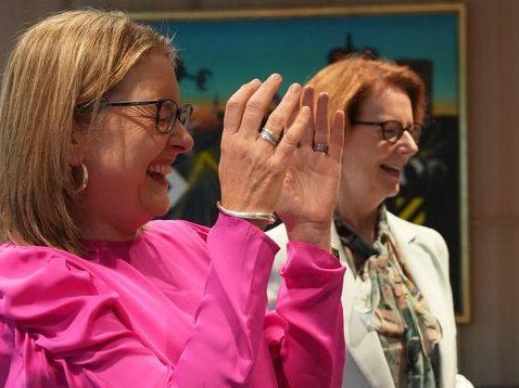 Jacinta Allan and Julia Gillard. Picture: Facebook