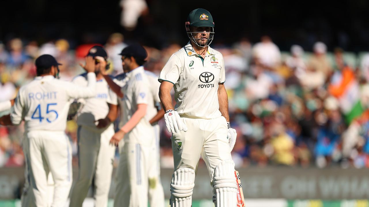 Mitch Marsh has struggled with the bat against India, averaging just over 10 this series. (Photo by Robert Cianflone/Getty Images)