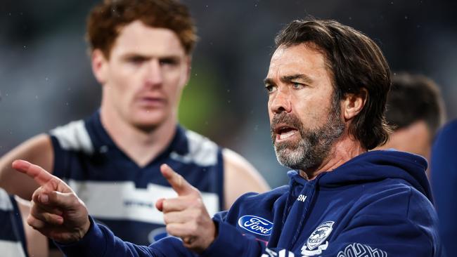 Will Chris Scott ever do it tough at Geelong? Picture: Dylan Burns/AFL Photos