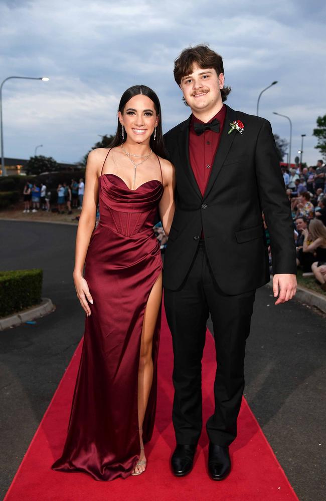 Isabella Senese and Kain McDougall at Highfields State Secondary College. Picture: Patrick Woods.