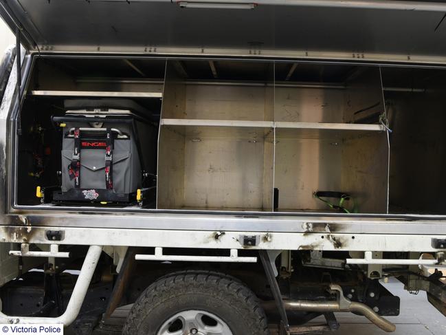 The rear canopy of Mr Hill's LandCruiser. Picture: Supplied