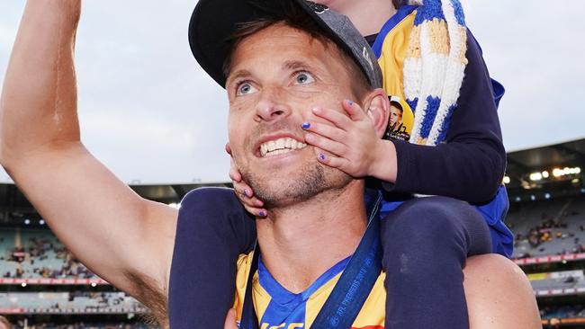 Mark LeCras is leaving the AFL in style. Pic: Getty Images