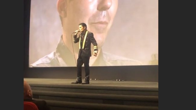 Feldman asked the audience to vote on whether the screening should go ahead, given those watching at home wouldn’t be able to watch. Picture: Instagam.