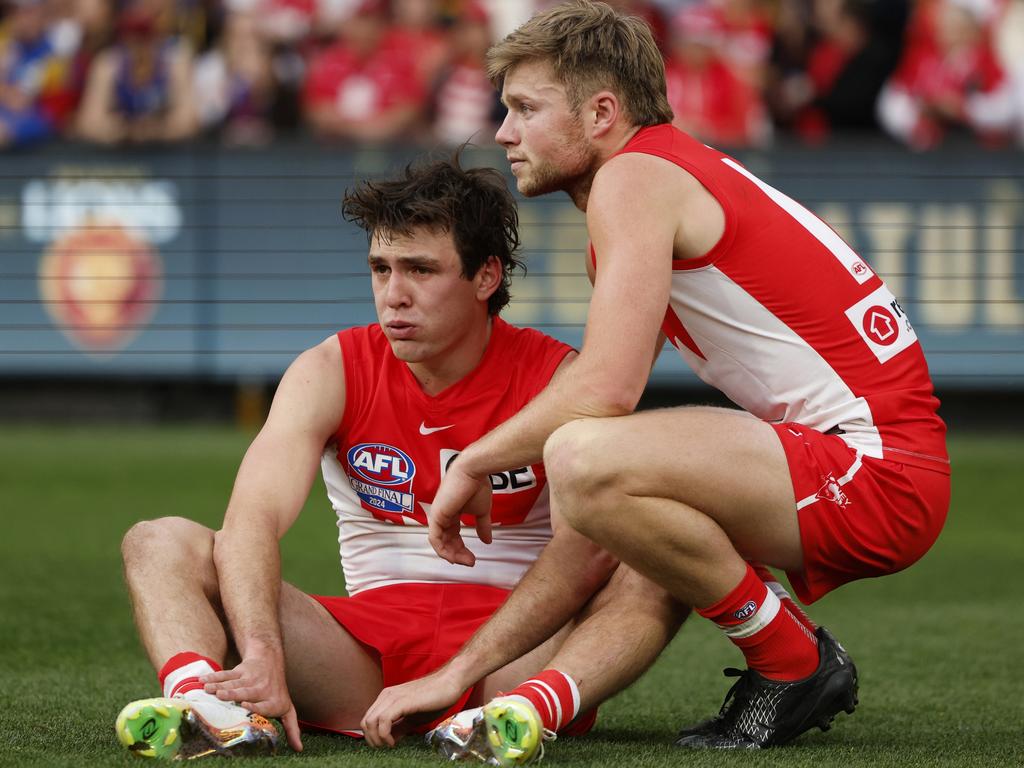 The 22-year-old was also battling injury as the Swans fell to defeat in last year’s grand final. Picture: Getty Images