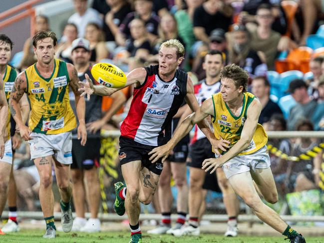 Jonathon Ross in the NTFL men's grand final between Southern Districts and St Mary's. Picture: Pema Tamang Pakhrin