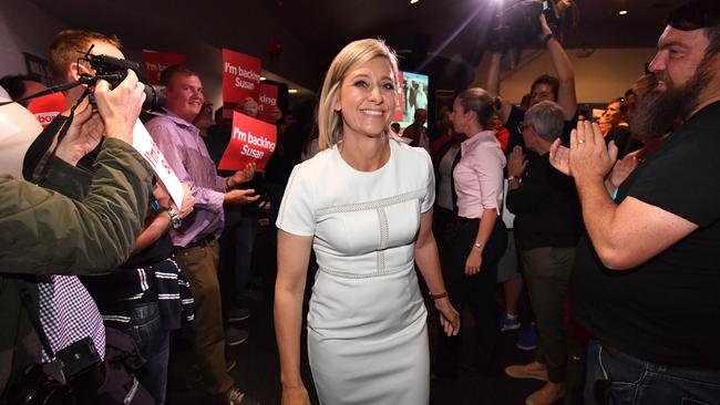 ALP candidate for Longman Susan Lamb at the launch of the Labor campaign for the seat of Longman on Sunday. Picture: AAP