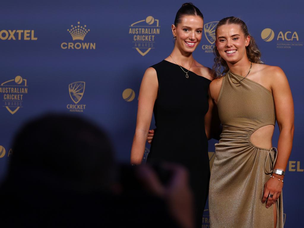 Phoebe Litchfield attends the 2025 Cricket Australia Awards. Photo by Morgan Hancock/Getty Images for Cricket Australia