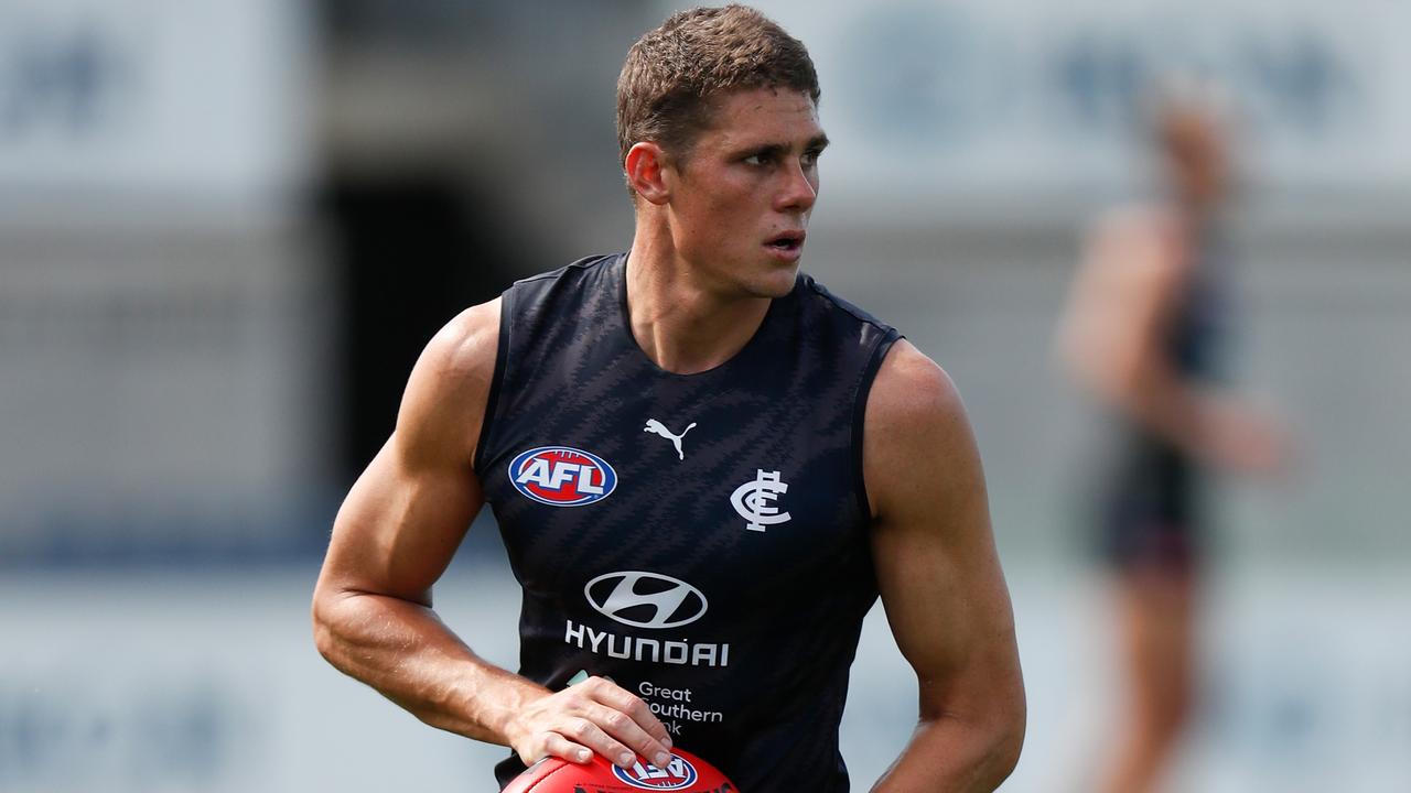 Charlie Curnow is available at a rookie price in his sixth season. Picture: Michael Willson/AFL Photos via Getty Images