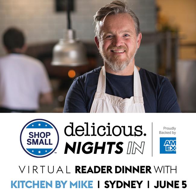 Experience a virtual dinner with Kitchen by Mike, brought to you by American Express and Delicious.