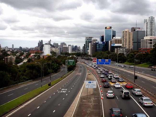 The new tunnels could funnel cars in to the city via the Warringah Freeway.