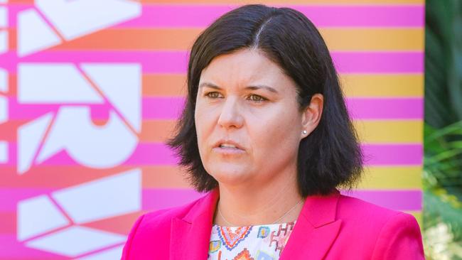 Northern Territory Health Minister Natasha Fyles as the Darwin Festival drops in its 2021 program. Picture: Glenn Campbell