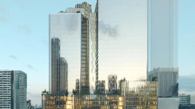 An artist’s impression of the 555 Collins St development.